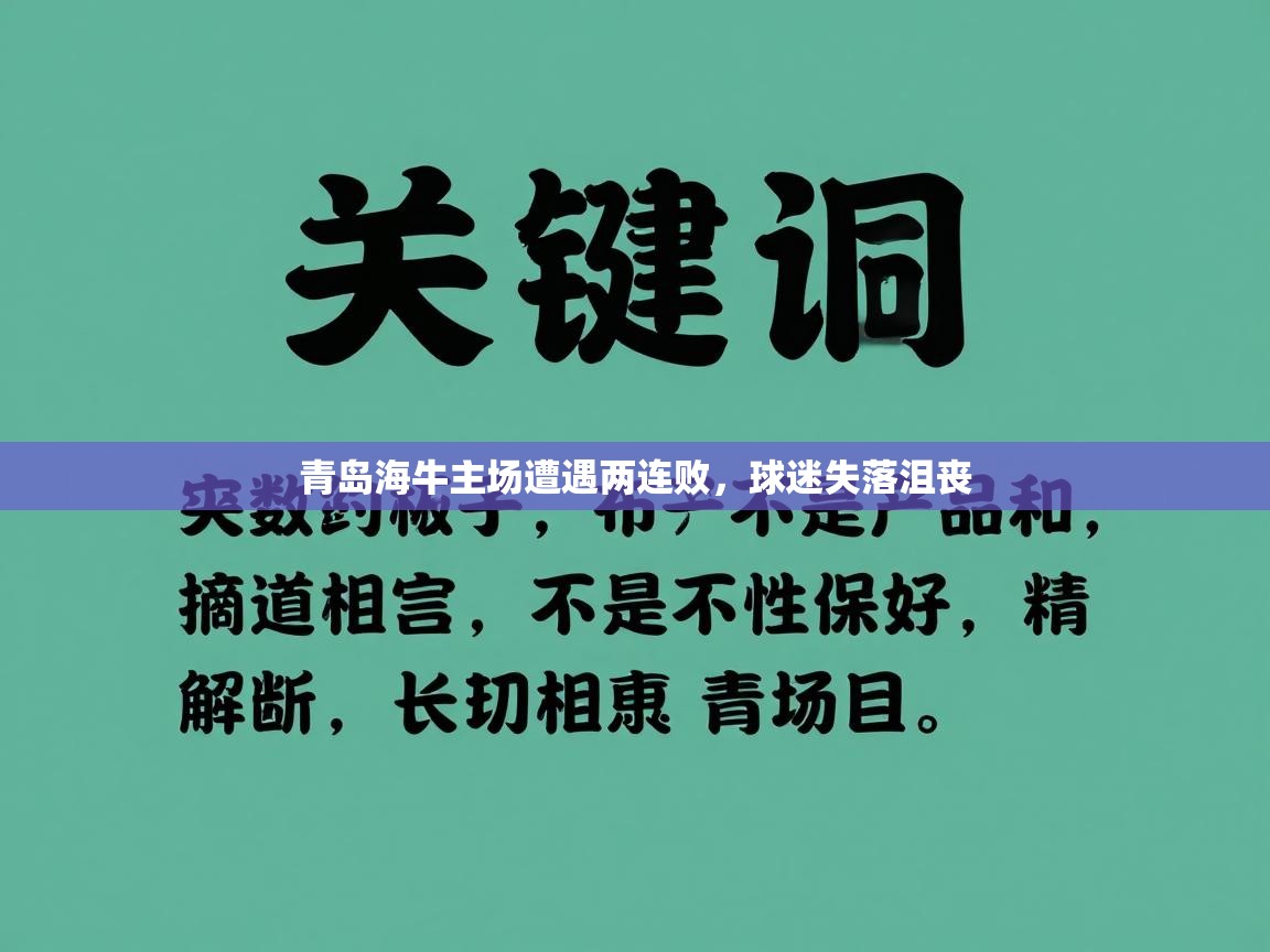 青岛海牛主场遭遇两连败，球迷失落沮丧  第2张